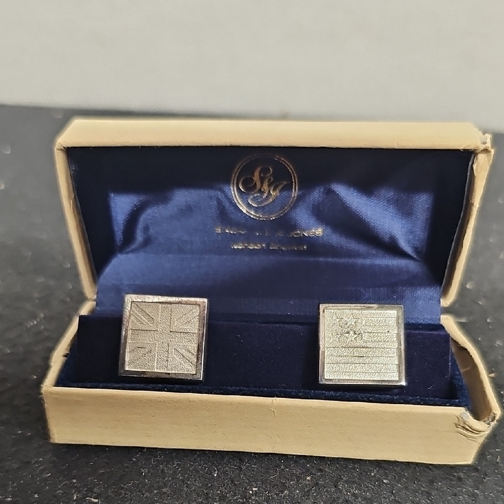 SACKVILLE & JONES SILVER TONE CUFFLINKS BFPM-01-127